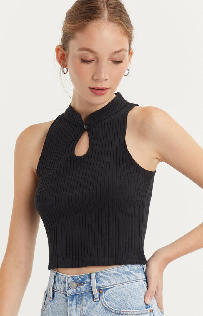 Me To We Mock Neck Keyhole Top | PacSun