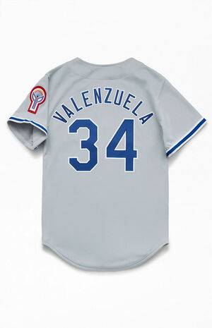 Men's Los Angeles Dodgers Fernando Valenzuela Mitchell & Ness Gray  Authentic Jersey