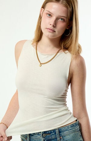 Maya Sheer Boat Neck Tank Top image number 5