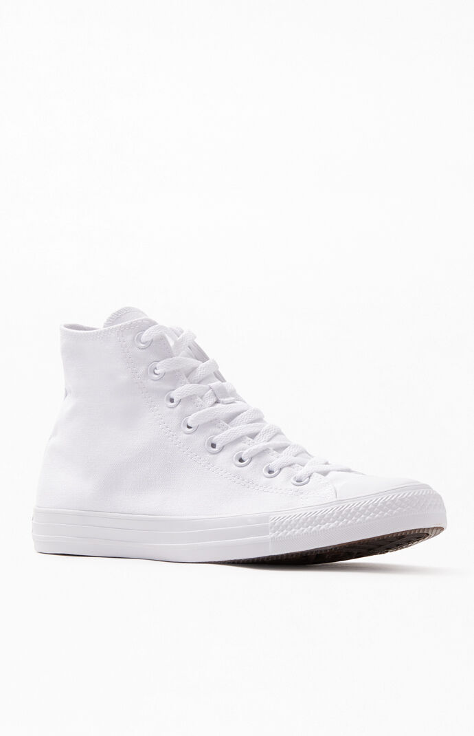 converse white monochrome high top