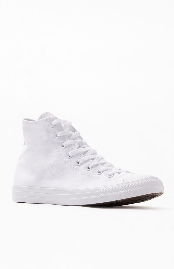 Converse Mono White Chuck Taylor All Star High Top Shoes | PacSun