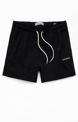 Sail Black Seersucker 4.5'' Swim Trunks