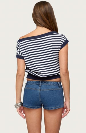 Philly Striped Off-The-Shoulder Top image number 3
