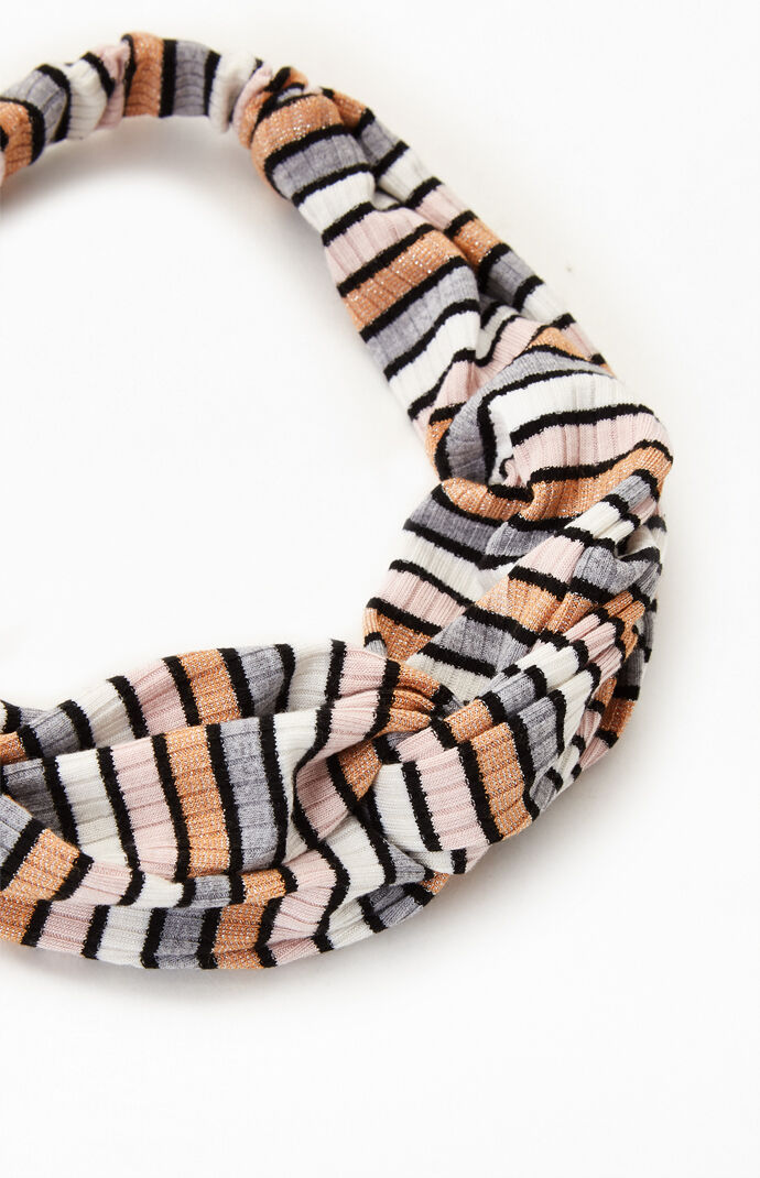 Lurex Stripe Twisted Headband