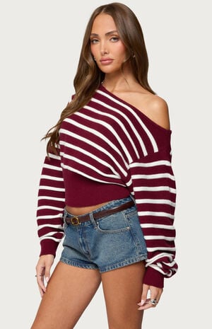 Mika Off Shoulder Oversized Sweater image number 2