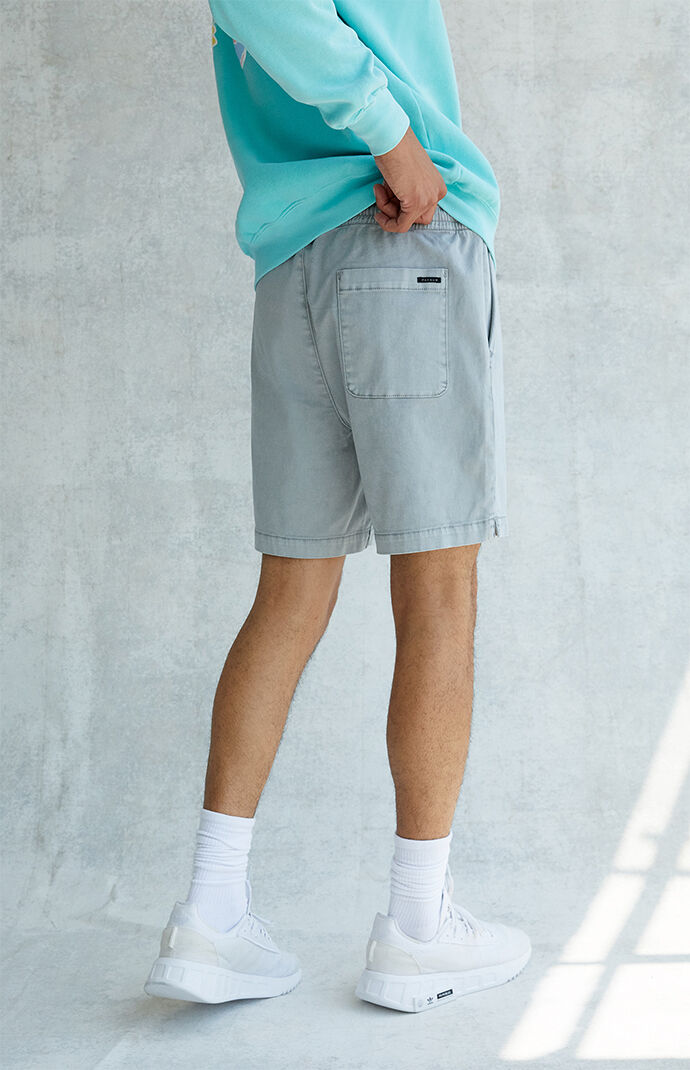 Gray Walker Twill Volley Shorts