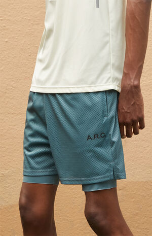 Active Green Mesh 2 in 1 Shorts image number 5
