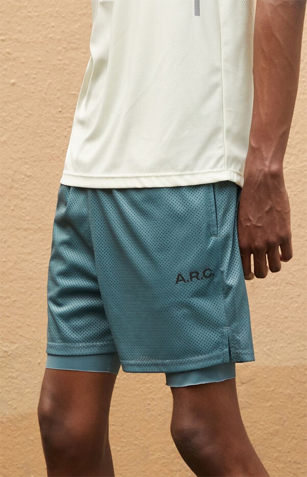 A.R.C. Active Green Mesh 2 1 Shorts