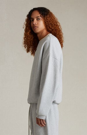 Light Heather Grey Crew Neck Sweatshirt image number 3