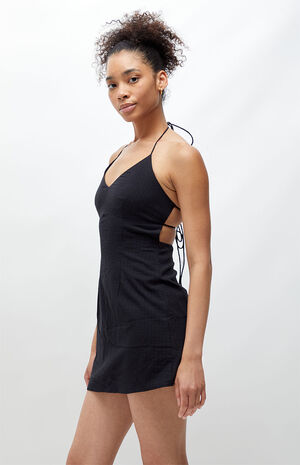 Woven Tie Back Mini Dress image number 3