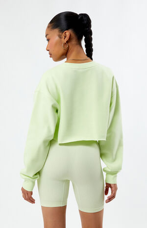 Raw Cut Cropped Crew Neck Sweatshirt image number 3