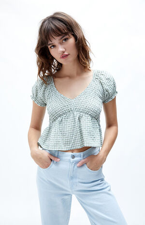 V-Neck Babydoll Top image number 1