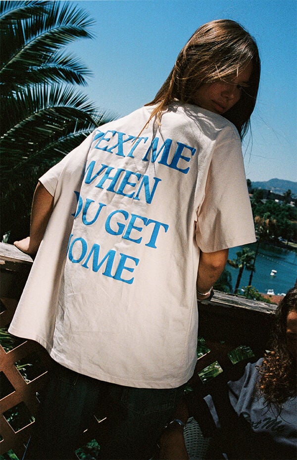 LONELY GHOST Bone Text Me When You Get Home T-Shirt