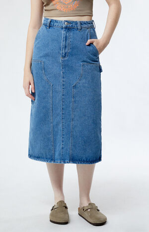 Painters Denim Midi Skirt image number 2