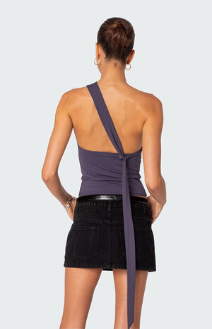 Melony Asymmetric Scarf Top image number 4