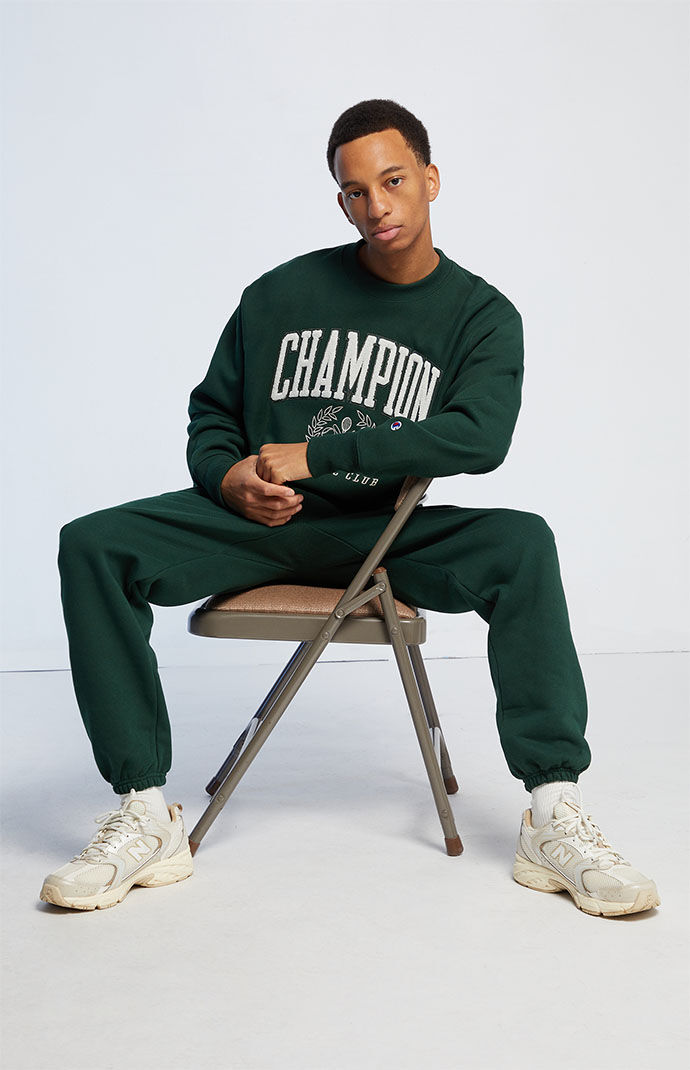 Champion green crew deals neck