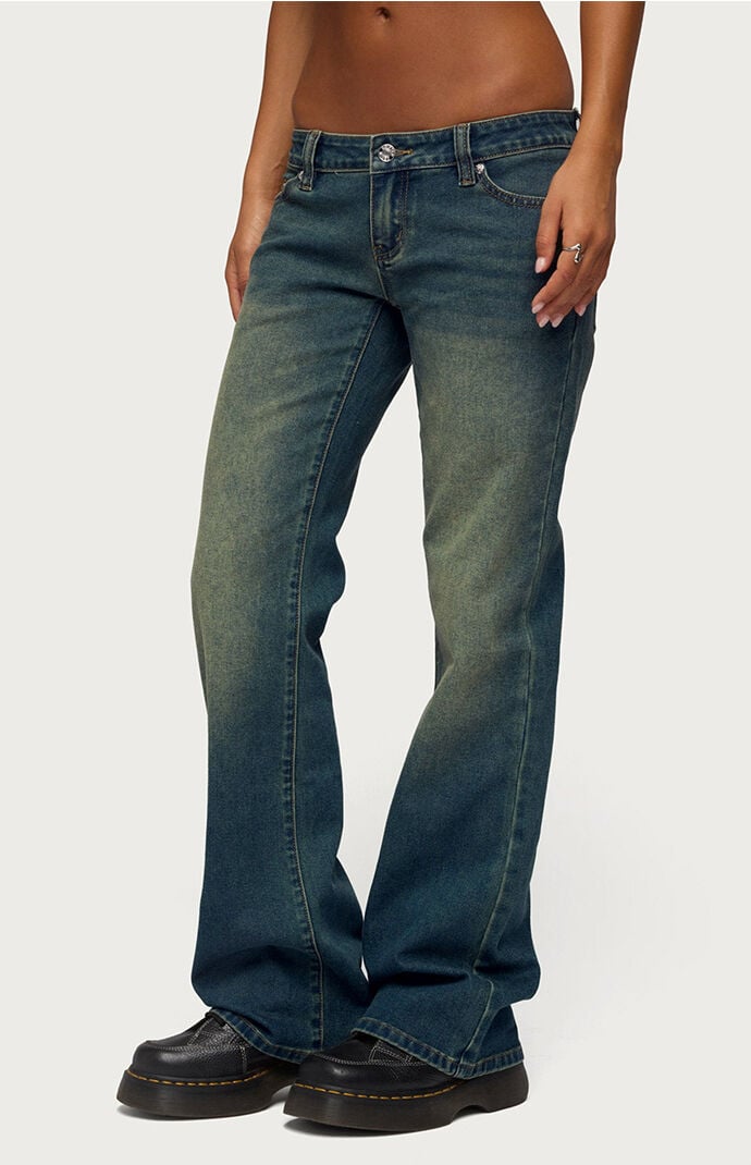 Edikted Moonie Low Rise Bootcut Jeans