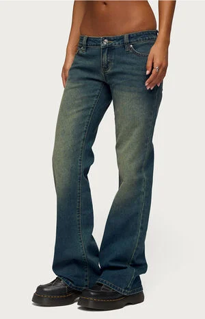 Moonie Low Rise Bootcut Jeans image number 1