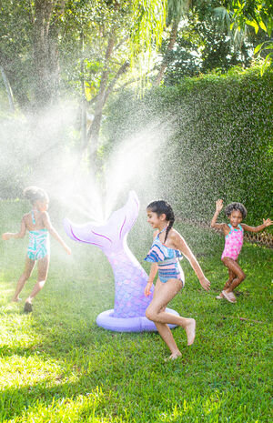 Mermaid Tail Inflatable Water Sprinkler image number 2