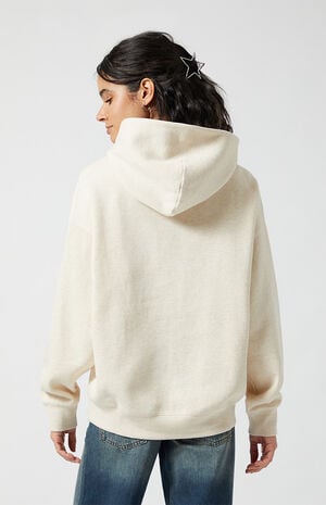 Heather Oatmeal Ultra Soft Fleece Core Vintage Wash Pullover Hoodie image number 4