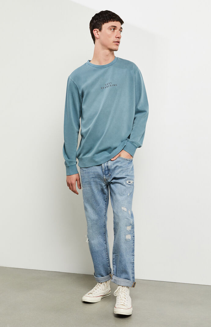 Noel Embroidery Crew Neck Sweatshirt