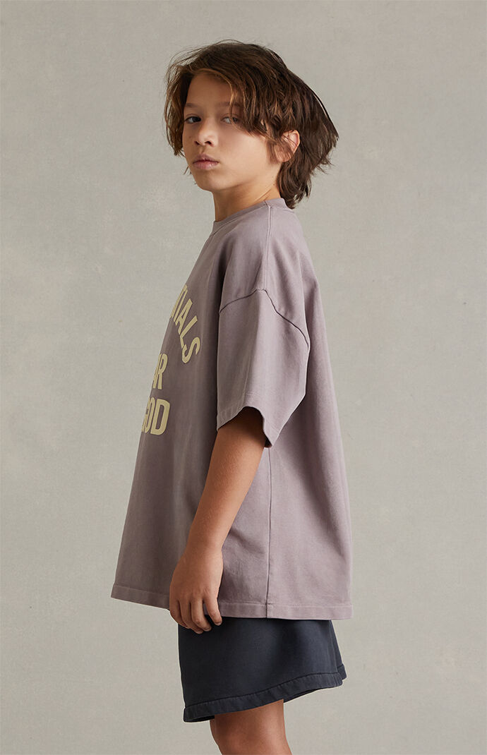 Fear of God ESSENTIALS Kids Faded Mauve Campus ’90s Short Sleeve T-Shirt