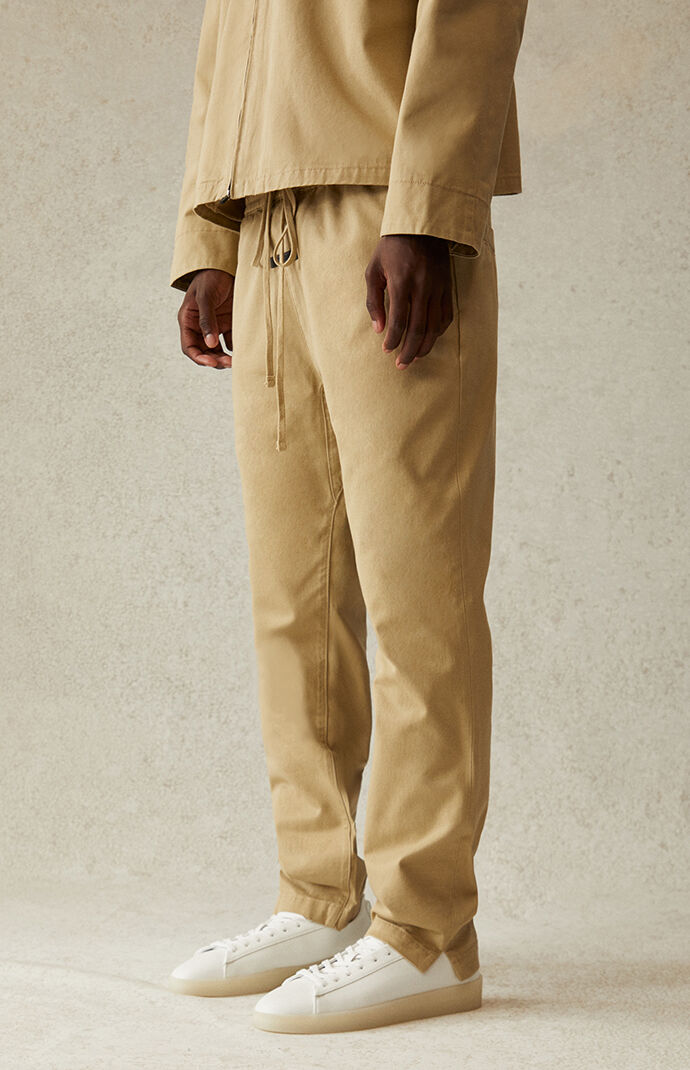 Khaki twill trousers Clearance