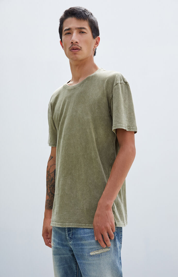 Olive Acid Wash T-Shirt