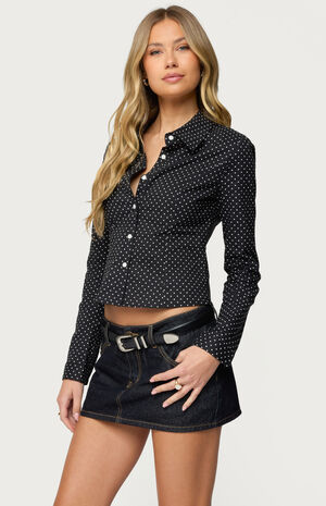 Ilia Polka Dot Button Up Shirt image number 2