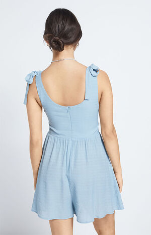 Tie-Strap Seamed Romper image number 3