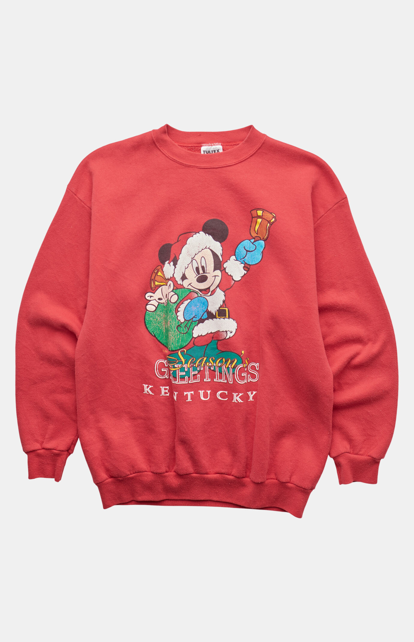 PS VINTAGE 90s Mickey Christmas Kentucky Crew Neck Sweatshirt