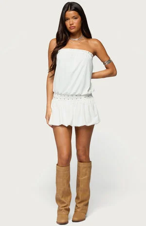 Layton Studded Strapless Bubble Mini Dress image number 1