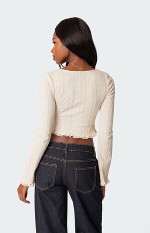 Lacey Long Sleeve Knit Top image number 5
