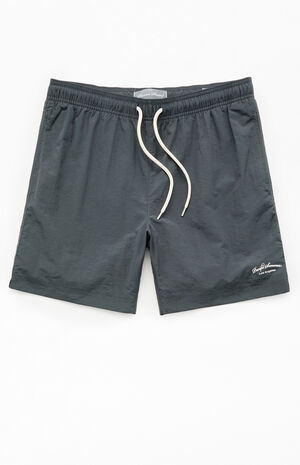 Gray Collegiate 6.5" Swim Trunks image number 1