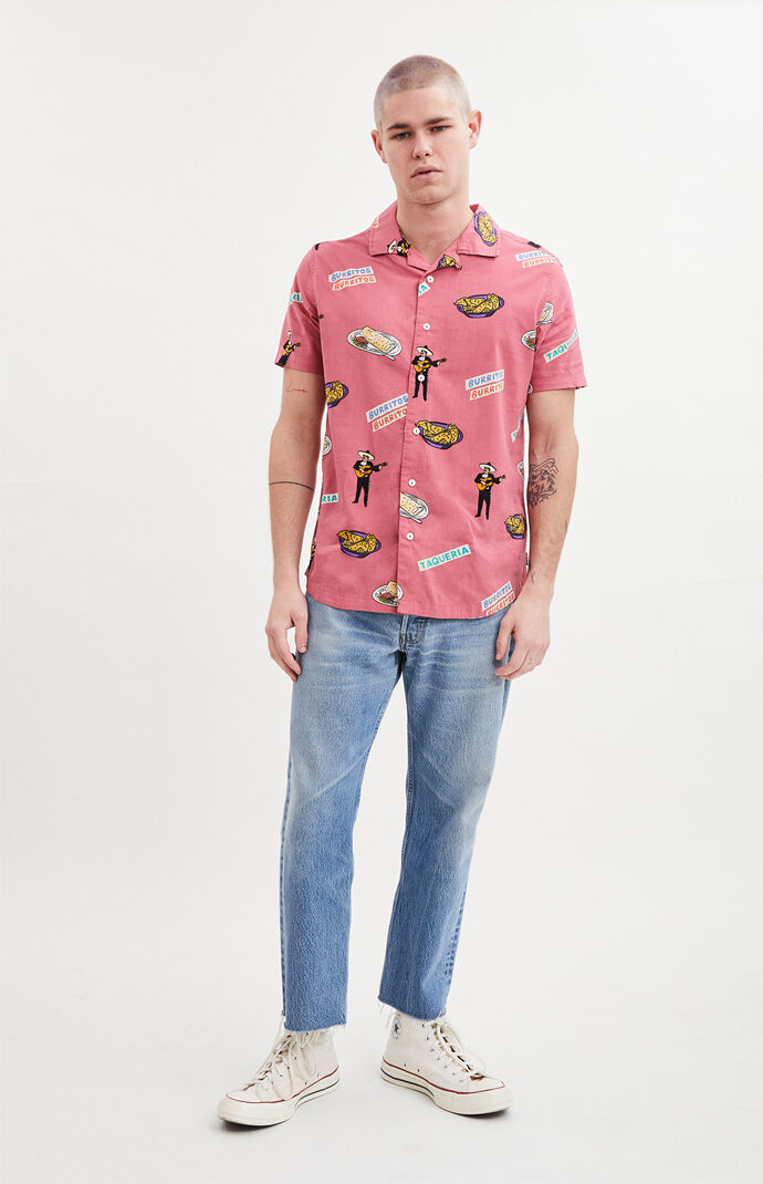 Hot Fudge Short Sleeve Button Up Shirt
