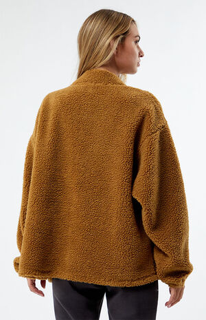 Pacific Sunwear Emblem Sherpa Boyfriend Cardigan image number 4