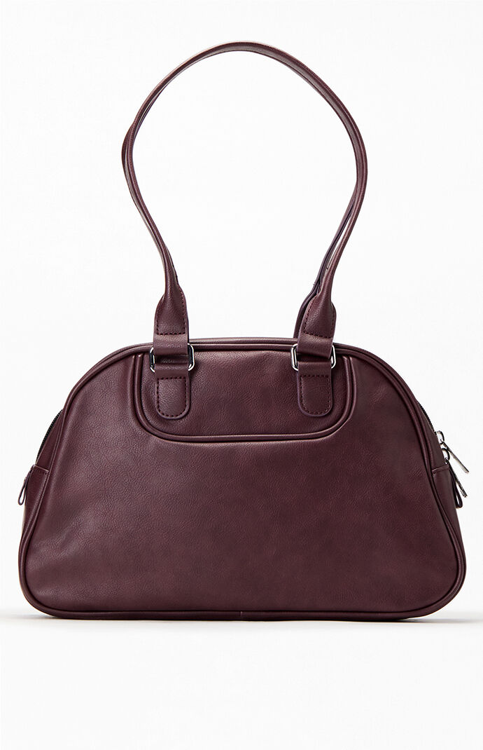 adidas Burgundy Faux Leather Airliner Shoulder Bag