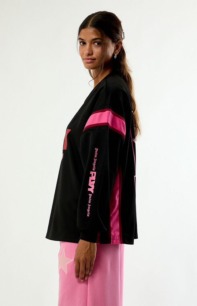 PLAY PALM ANGELS Long Sleeve V-Neck Jersey | Pacsun