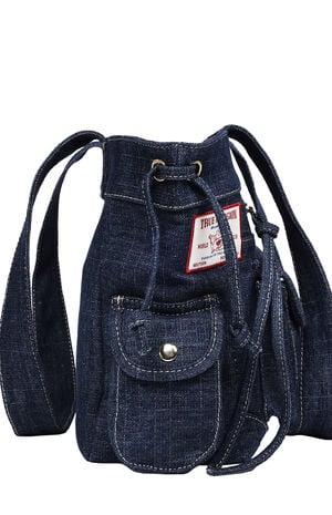 Dark Denim Multi Patch Tote Bag image number 5
