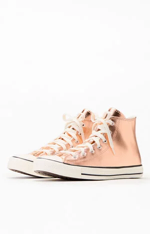 Kids All Star Metallic High Top Shoes image number 2