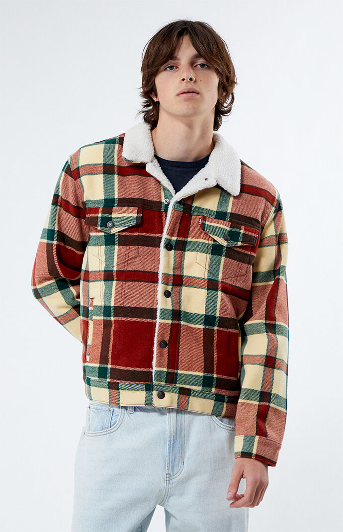 Levi's flannel sherpa trucker jacket new arrivals