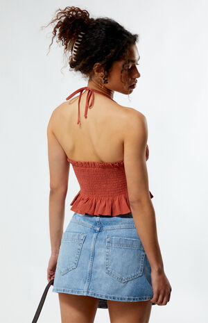 Smocked Halter Top image number 4