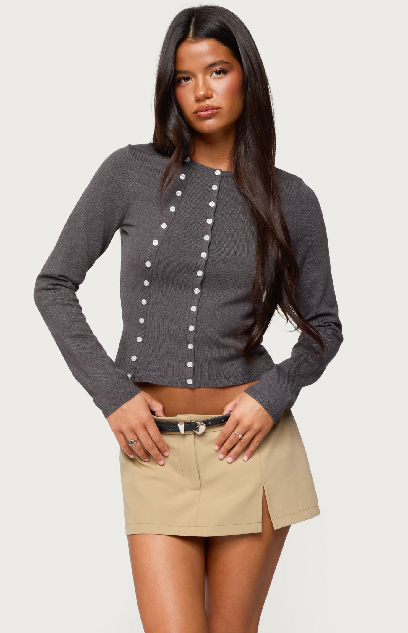 Edikted Hestia Button Up Knit Cardigan