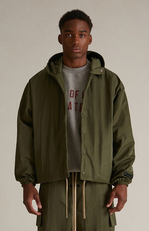 Military Textured Nylon Hooded Jacket image number 2