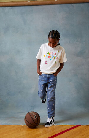 Allover Print Straight Leg Jeans image number 6