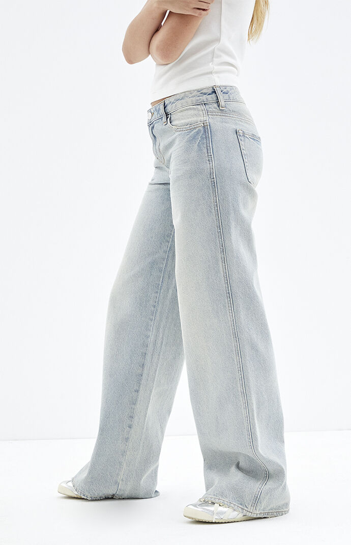 Pacsun Casey Low Rise Baggy Jeans Light Indigo Shine | PacSun Pacsun Casey Low Rise Baggy Jeans Light Indigo Shine | PacSun