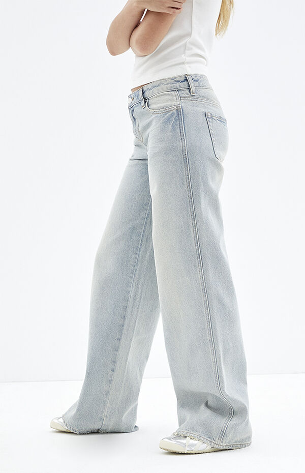 Pacsun Casey Low Rise Baggy Jeans Light Indigo Shine
