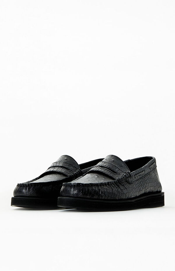 Sperry Black Eco Authentic Original Penny Double Sole Croc