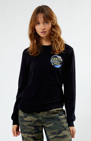 Wave Dot Long Sleeve Boyfriend T-Shirt image number 1