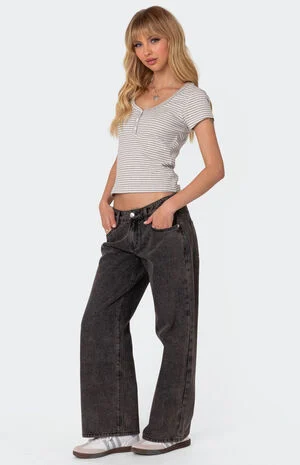 Petite Raelynn Washed Low Rise Jeans image number 3